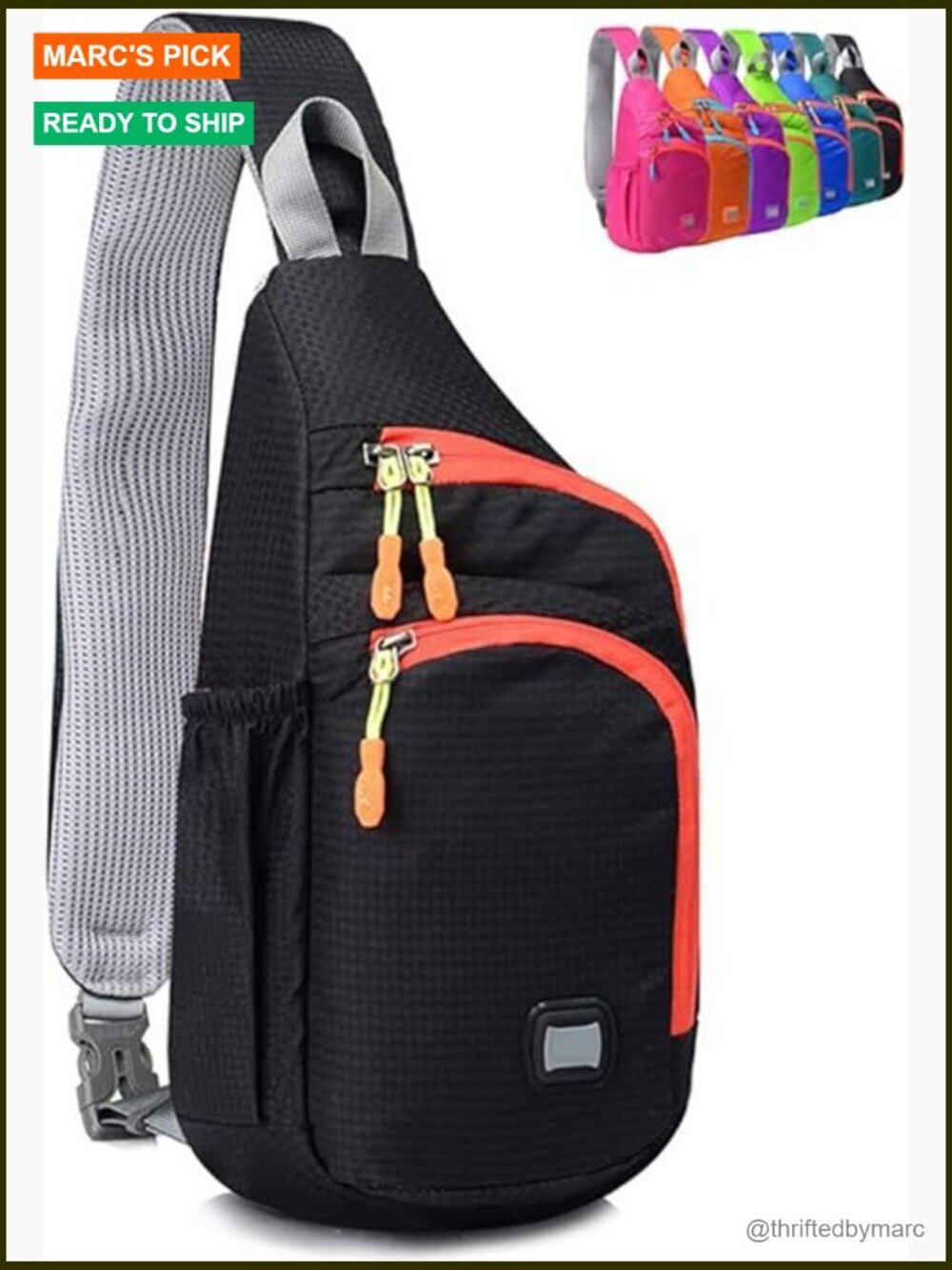 Small Waterproof Sling Backpack Crossbody Daypack Lightweight Travel Bag